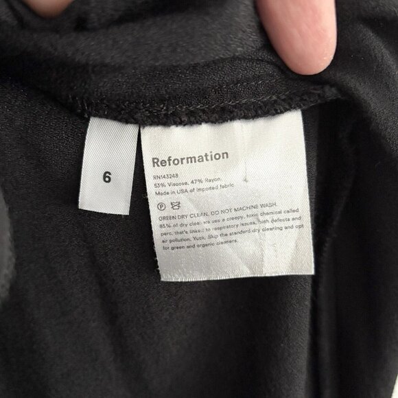 Reformation Black Midi Dress - Picture 6 of 8